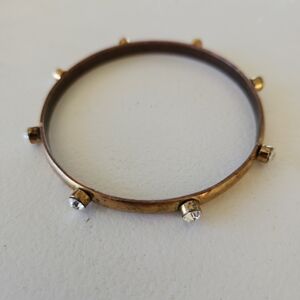 Steampunk Vibes Studded Bangle Bracelet